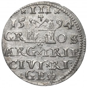 Sigismund III, 3 groschen 1594, Riga
