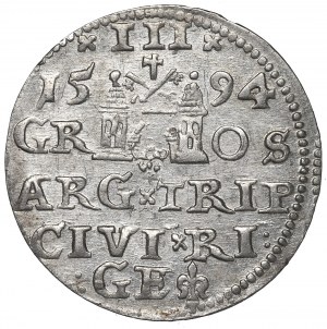 Sigismund III, 3 groschen 1594, Riga