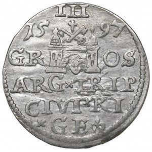Sigismund III, 3 groschen 1597, Riga