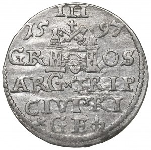 Sigismund III, 3 groschen 1597, Riga