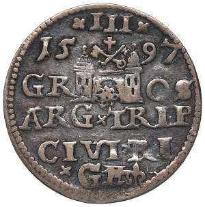 Sigismund III, 3 groschen 1597, Riga
