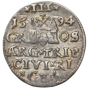 Sigismund III, 3 groschen 1594, Riga