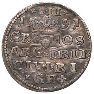 Sigismund III, 3 groschen 1591, Riga