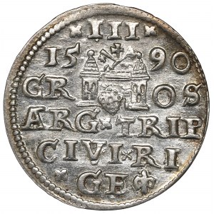 Sigismund III, 3 groschen 1595, Riga
