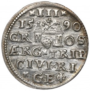 Sigismund III, 3 groschen 1595, Riga