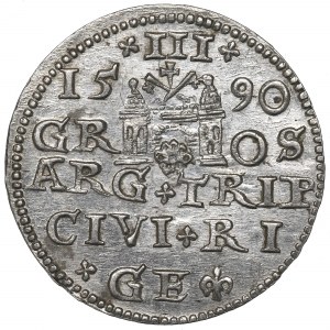 Sigismund III, 3 groschen 1595, Riga
