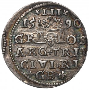 Sigismund III, 3 groschen 1595, Riga