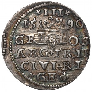 Sigismund III, 3 groschen 1595, Riga