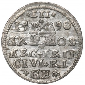 Sigismund III, 3 groschen 1595, Riga