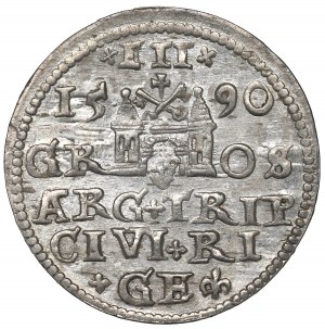 Sigismund III, 3 groschen 1595, Riga