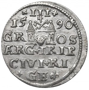 Sigismund III, 3 groschen 1595, Riga