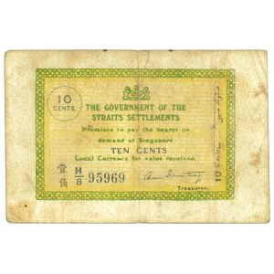 Straits Settlements, 10 centów 1917-1920
