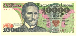 People's Republic of Poland, 10000 gold 1988 AA