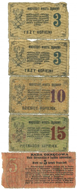 Set of replacement money of the City of Dabrowa