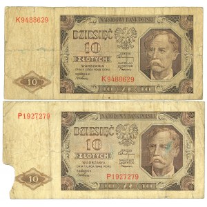 PRL, 10 gold 1948 P and K - set of 2 copies.