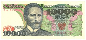 People's Republic of Poland, 10000 gold 1988 AA