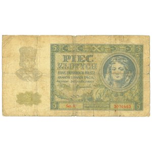 GG, 5 złotych 1940 A i C - zestaw 2 egz.