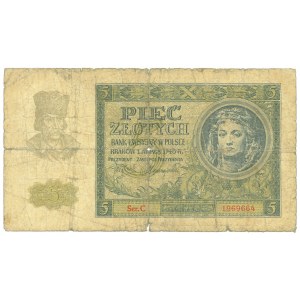 GG, 5 złotych 1940 A i C - zestaw 2 egz.