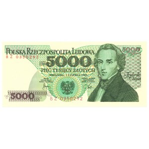 PRL, 5000 złotych 1982 BZ