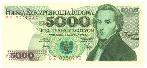 People's Republic of Poland, 5000 gold 1982 BZ