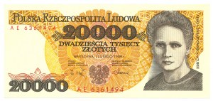 People's Republic of Poland, 20000 zloty 1989 AE