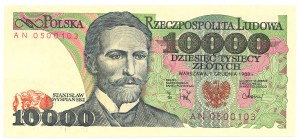 People's Republic of Poland, 10,000 gold 1988 AN