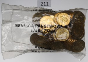 Third Republic, Mint bag of 5 pennies 2001 - incomplete bag