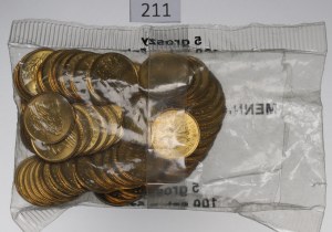 Third Republic, Mint bag of 5 pennies 2001 - incomplete bag
