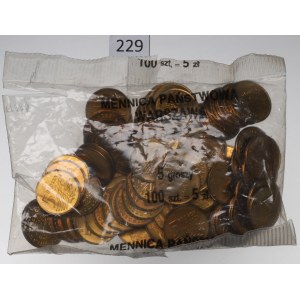 Third Republic, Mint bag of 5 pennies 1991 - incomplete bag