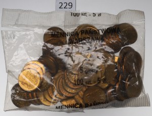 Third Republic, Mint bag of 5 pennies 1991 - incomplete bag