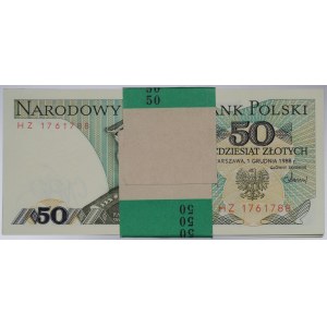 People's Republic of Poland, Bank parcel 50 zloty 1988 HZ - incomplete parcel