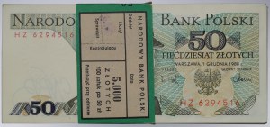 People's Republic of Poland, 50 zloty bank parcel 1988 HZ - incomplete bank parcel