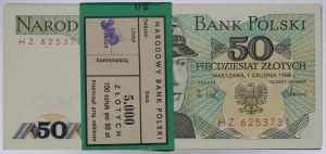 People's Republic of Poland, 50 zloty bank parcel 1988 HZ - incomplete bank parcel