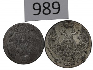 Russian annexation, Nicholas I, Set of 5-10 pennies 1840