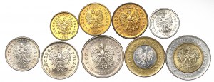 Third Republic, Set of 1 penny-5 zlotys 1990-2006