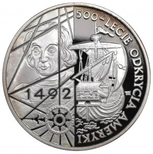 Third Republic, 200,000 zl 1992 - 500th anniversary of the discovery of America