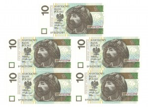 10 Gold 2016 - BP - Set of 5 copies from the bank package.