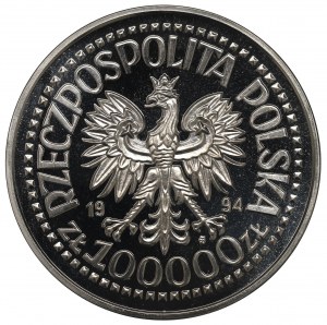 Third Republic, 100,000 zloty 1994 50th Anniversary of the Warsaw Uprising