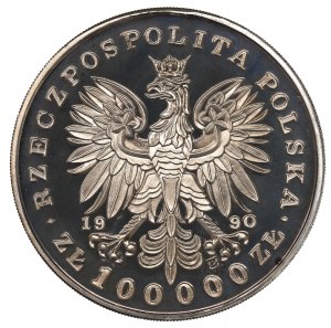 III RP, 100.000 zlotych 1990, Pilsudski