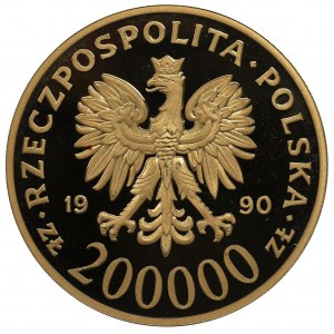 III RP, 200.000 złotych 1990 Solidarność