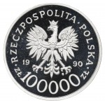 Third Republic, 100,000 PLN 1990 Solidarity - GRUBA