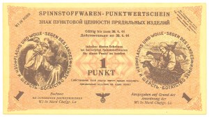 Russia, German Occupation, 1 Point 1944, Talon for linen and wool