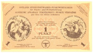 Latvia, German Occupation, 1 Point 1944, Talon for flax and wool