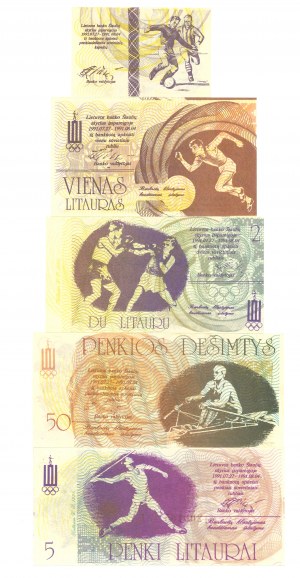 Lithuania, set of banknotes - 5 copies.