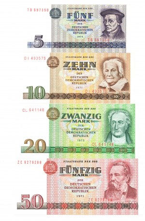 Germany, 5-500 marks - set of 7 copies.