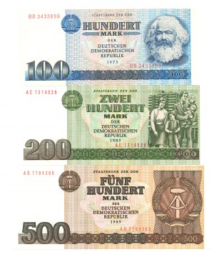 Germany, 5-500 marks - set of 7 copies.