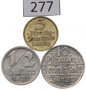 WMG, Set of 5 fenig-1/2 guilders