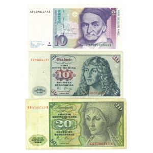 Niemcy, 10-20 marek - zestaw 3 egz.