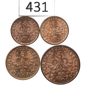 Zweite Republik, Satz von 1-5 Pfennigen 1938-39