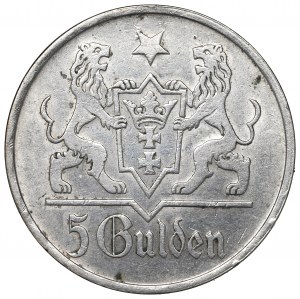 Free City of Danzig, 5 gulden 1923